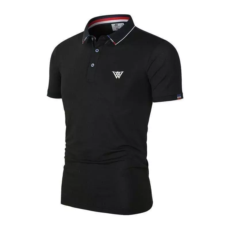 Nieuw Golf Zomer Bedrukt Poloshirt Heren Korte Mouwen Katoenen T-Shirt Heren Vrijetijdsbesteding Poloshirt Slim Fit Top T-Shirt