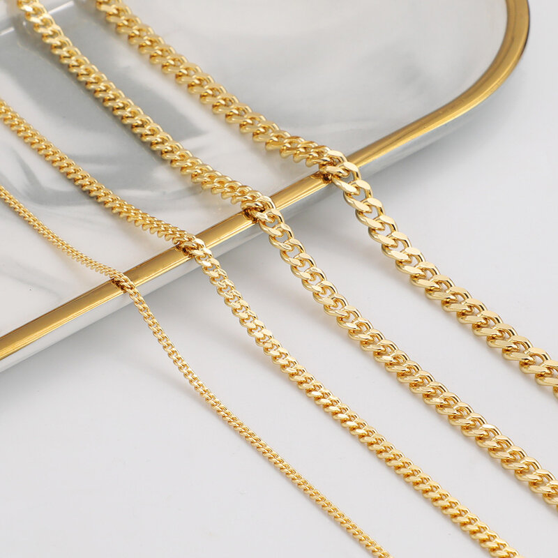 WT-BC202 ultimi accessori fai da te fatti a mano alla moda 18 carati catena a maglie sciolte nuova collana con Design a nodo ellittico