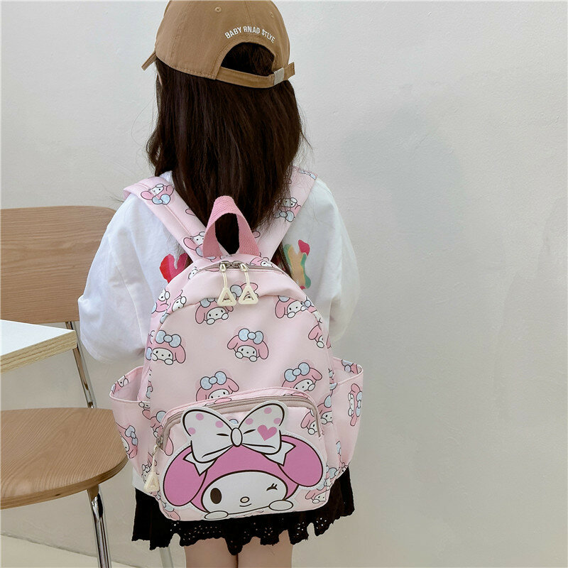 Kuromi Schoolbag Kawaii Sanrio Hello Kitty School Bag Kindergarten Melody Student Bag High Capacity Cinnamoroll Backpack Gift
