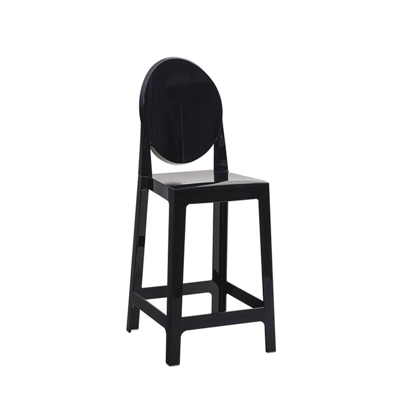 Black Modern Bar Stool Plastic Kitchen Dining Living Room Stool Nordic Transparent Chair Taburetes De Bar Hotel Furniture