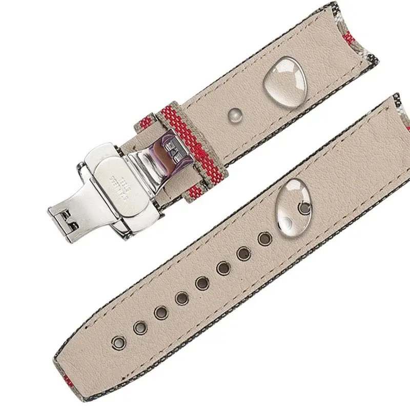 Nylon Watch Strap para Burberry Omega, Canvas Watchband Acessórios, 22mm Pulseira, Bu7600 7601 7602 7680