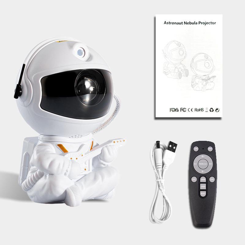 Creative Home Decor Handmade DIY Classic Astronaut Holding Guitar Star projection night light for gifts