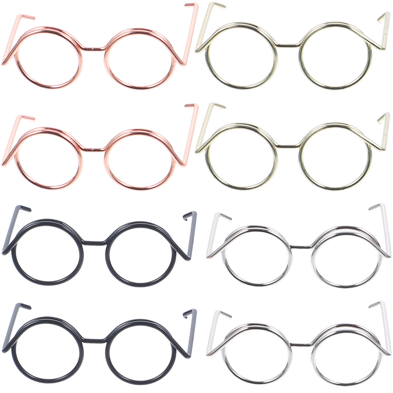 20 قطعة نظارات صغيرة الاكسسوارات النظارات لعبة أميريكا فتاة الدمى Vintage زي سلك الحديد مصغرة الأشياء مايكرو اللعب