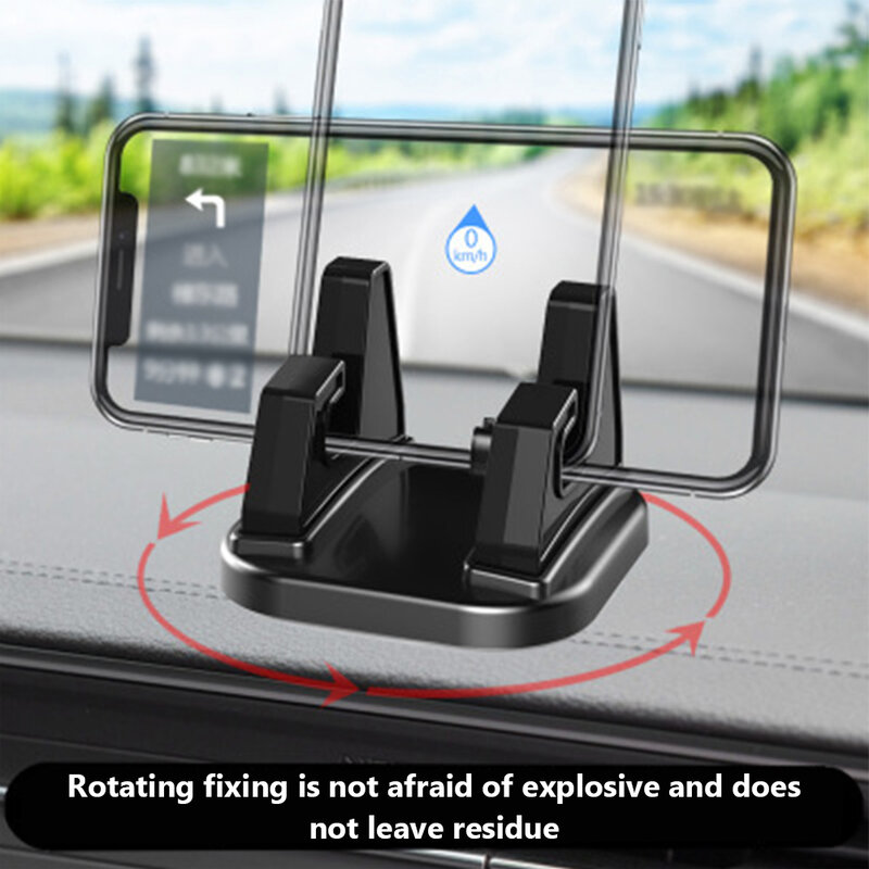 Car Dashboard Cell Phone Holder 360° Rotatable Non-slip Navigation Bracket Mounted Universal Phone Fixing Device For Most Car