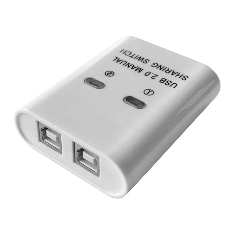 전자 버튼 홈 오피스 USB 프린터 허브, 2 포트 장거리 수동, 2 인 1 아웃, 플러그 앤 플레이, 효율적인 스플리터 컨버터