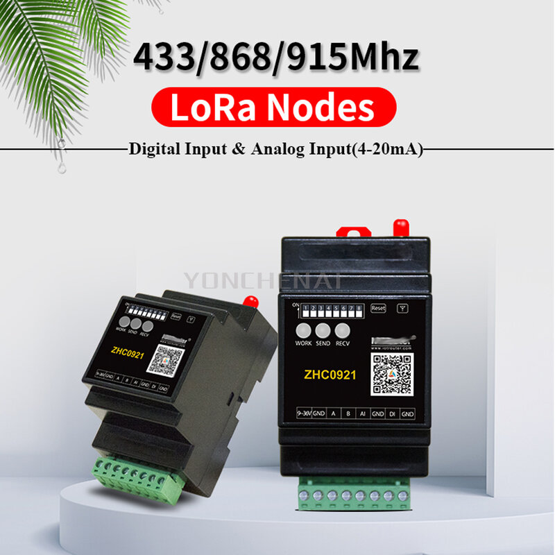 Digital Input Transmissor e Receptor, Unidade de Controle Remoto, Lora Node, 433 MHz, 868 MHz, 915MHz, 4-20mA