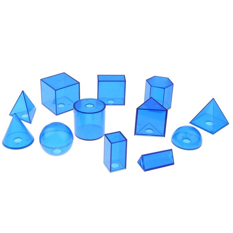 Set di solidi geometrici educativi per bambini-12 pezzi di apprendimento