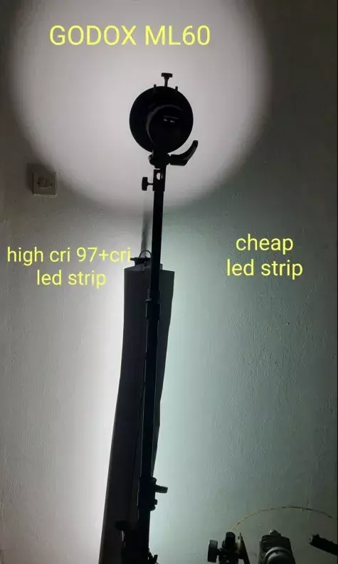 DIY LED U-HOME Tinggi CRI Ra 90 +/95 +/97 + Lampu LED Strip SMD5630 Siang Hari Putih untuk Kamera Fotografi Fleksibel Lampu LED Panel