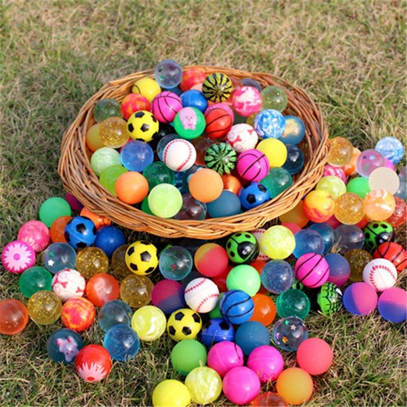 Маленькие прыгающие резиновые мячи 20 шт., мячи антистрессовые прыгающие, детские игрушки для купания в воде, игры на открытом воздухе, обучающая игрушка для детей