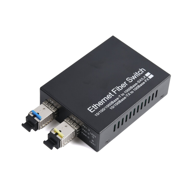 Conversor de mídia Gigabit sfp, transceptor 2 sfp para 2 rj45, 10/100/1000m, interruptor de fibra óptica com módulo 3km/20km lc/sc sfp, 1 parte