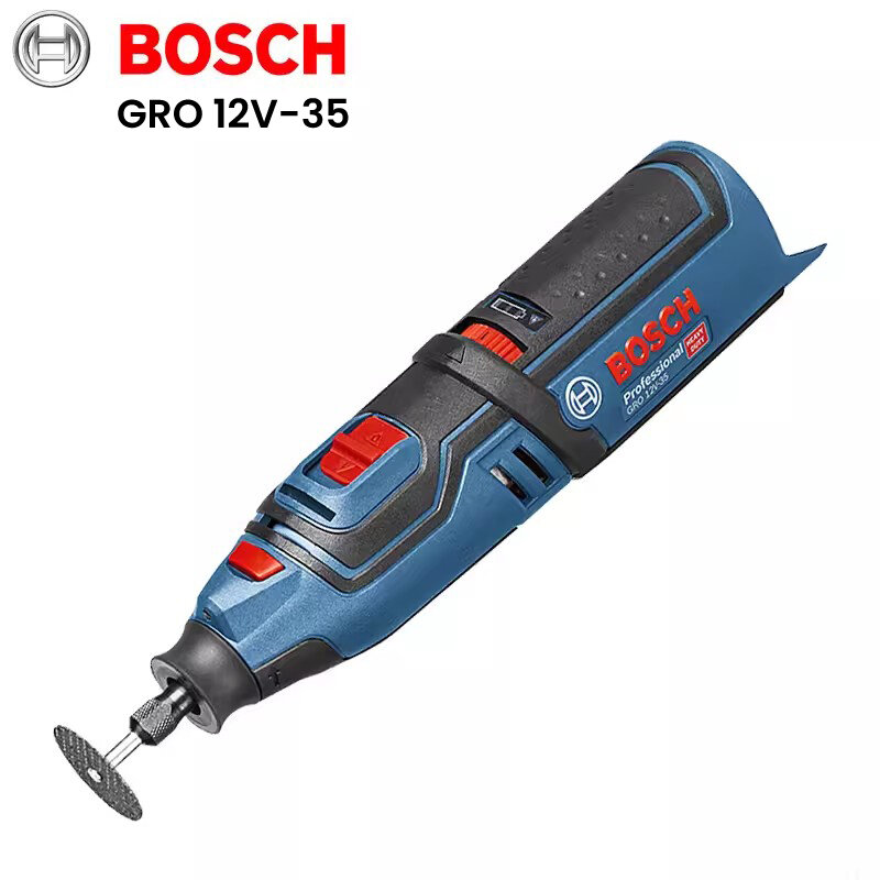 4 in 1เครื่องมือไฟฟ้า Bosch Gro 12V-35เครื่องบดไฟฟ้าขนาดเล็กเครื่องตัดขัด Bor listrik ไฟฉายเครื่องมือโรตารี่ไร้สาย