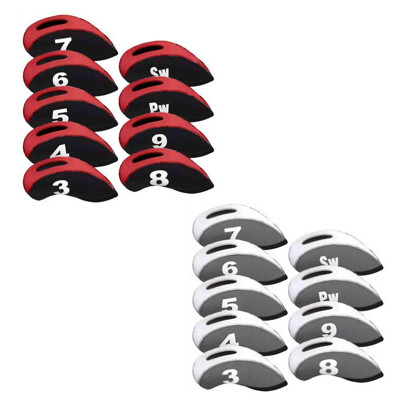 Headcovers portáteis do ferro do golfe com etiquetas do número, tampas do ferro do golfe, 9 PCes