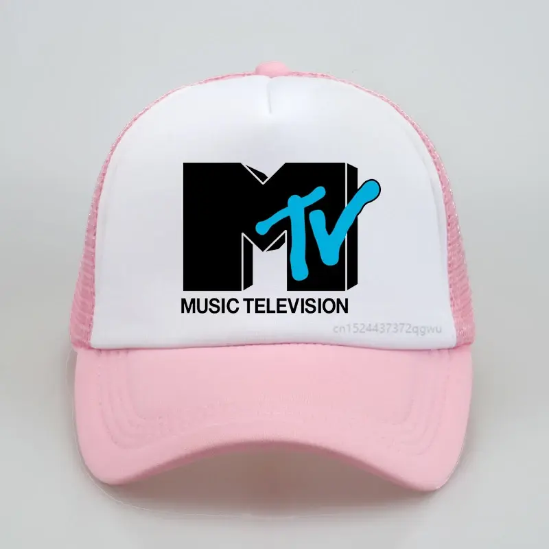 Unisex Mtv Música Televisão Baseball Hat, Cool Outdoor Caps, Retro Rock, Hip Hop TV Heather Mesh Caps