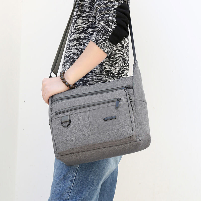 Однотонная модная мужская сумка-мессенджер из ткани Оксфорд, сумка через плечо, повседневная сумка для дома, Корейская трендовая простая сумка для мужчин, Лидер продаж