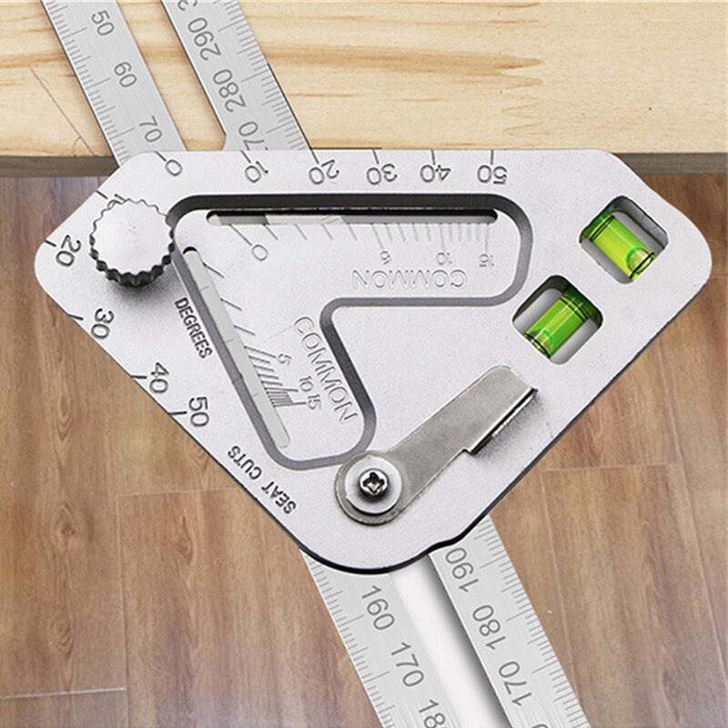 Aluminum Alloy Angle Finder Multi-Function Protractor Construction Measure Woodworking Gauge Supplies Metalworking
