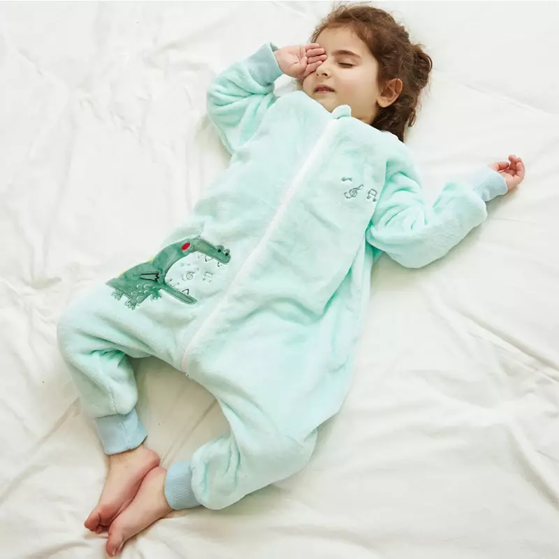 ชุดนอนลายการ์ตูนไดโนเสาร์สำหรับเด็ก, ถุงนอนกันหนาวสำหรับเด็กผู้หญิงเด็กผู้ชาย1-6ตัน