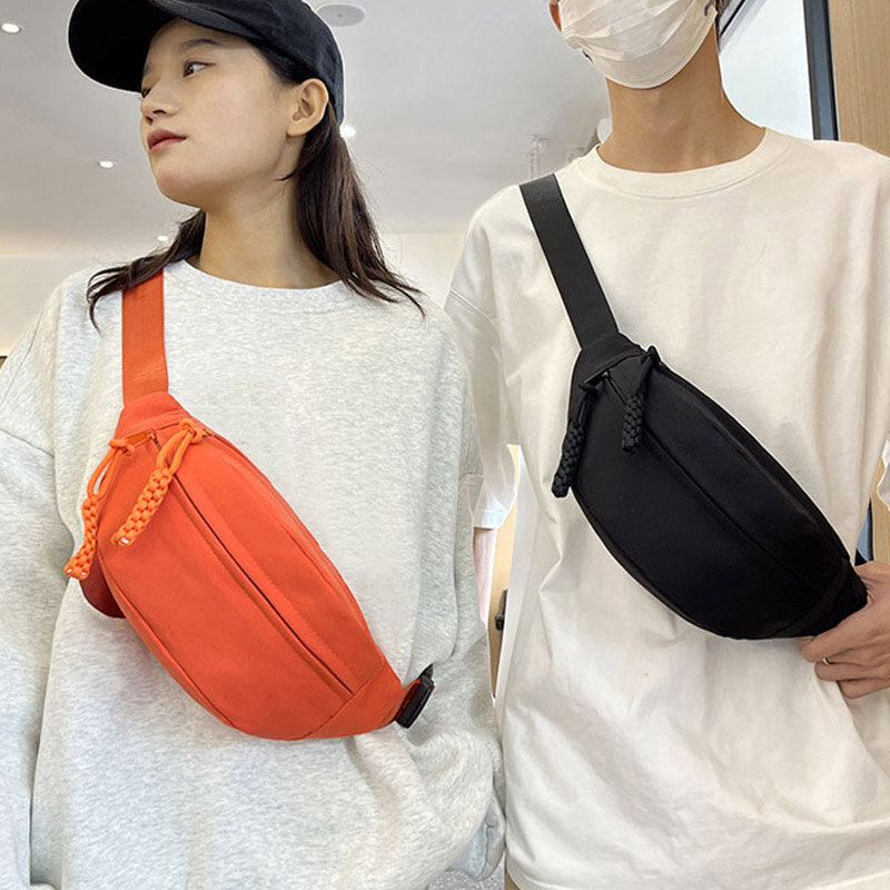AOTTLA tas dada untuk pria, tas pinggang warna Solid kualitas tinggi, tas bahu wanita multifungsi, tas selempang kecil Pria
