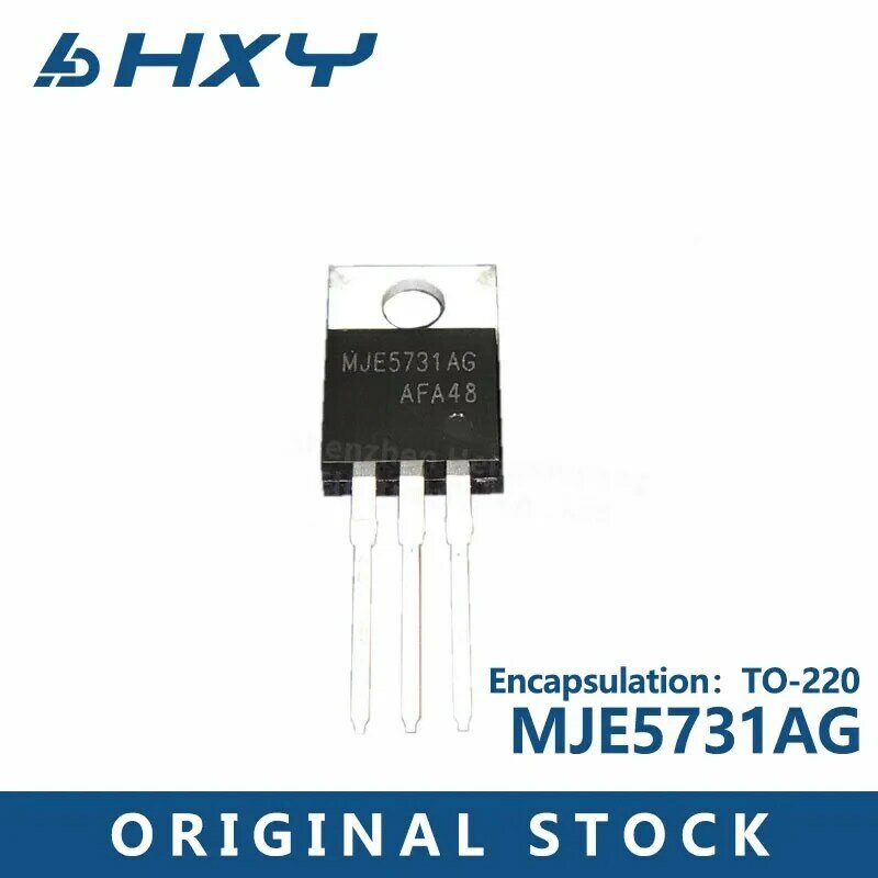 Em-linha transistor de MJE5731AG, TO-220, triodo, PNP, 375V, 1A, 10 PCes