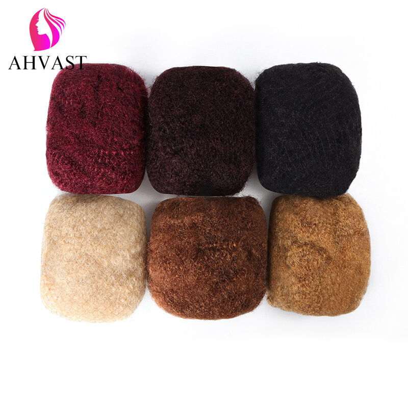 AHVAST Wholesale Tight Afro Kinky Hair Bulk 100% Human Hiar For Crochet DreadLocks Of Black  8 inch Repair Locs