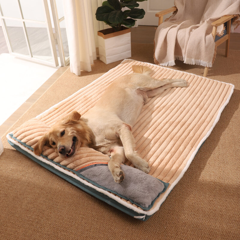 HOOPET สุนัขเบาะสำหรับสุนัขขนาดใหญ่บิ๊ก Sleeping เตียงและบ้านสำหรับแมว Super Soft ที่นอนที่ถอดออกได้ pet Mat