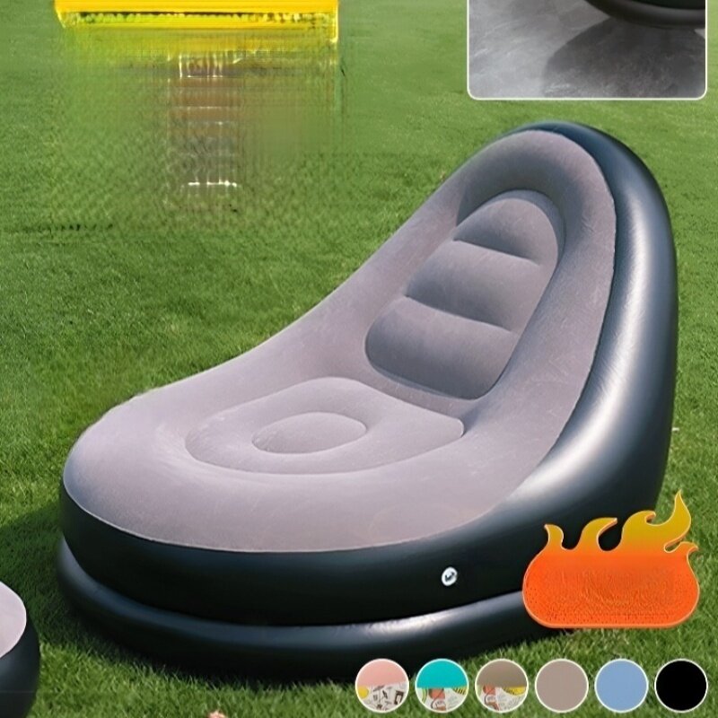 Outdoor inflatable footstool set