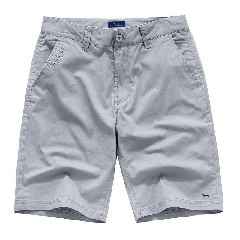 Celana pendek pria kasual musim panas baru 98% katun bordir tengah Bermuda maskulin pendek maskulin pakaian Baline pria