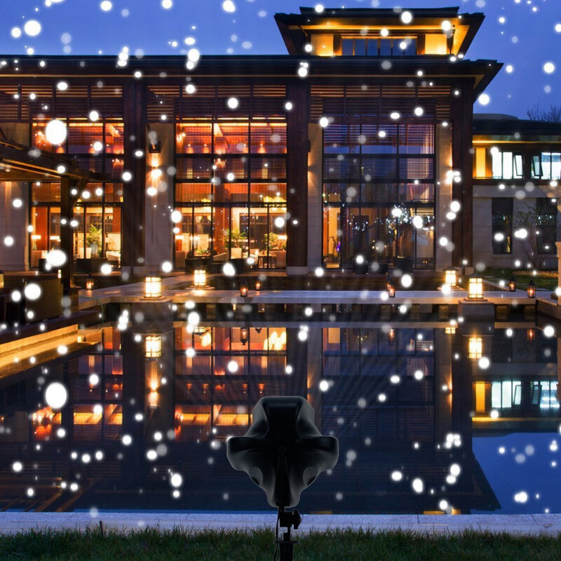 ไฟฉายภาพหิมะคริสต์มาส LED ไฟเวทีในร่มกลางแจ้งสำหรับครอบครัวงานเลี้ยงบรรยากาศรื่นเริงไฟเทศกาลปีใหม่