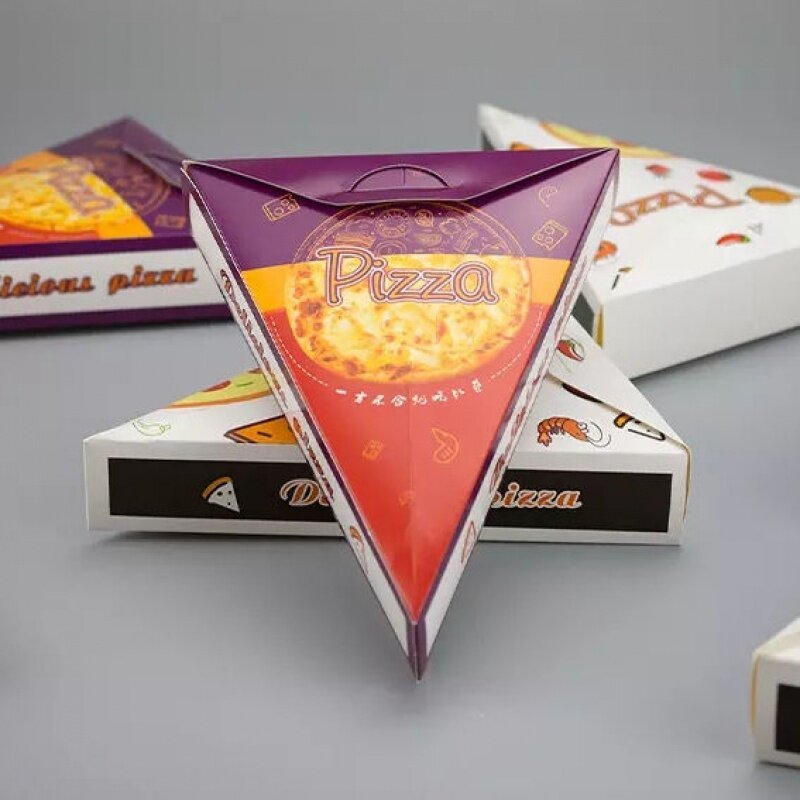 Prodotto personalizzato luckytime mini scatola per pizza biodegradabile scatola per fette di pizza personalizzata