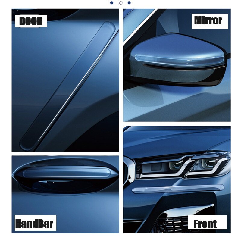 Exterior Car Door Handle Bowl Protective Stickers Transparent Anti-collision Strip Bar Side Edge Guards View Mirror Cover