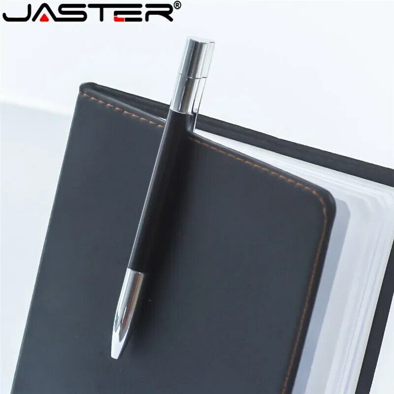 JASTER Ballpoint Pen USB Flash Drive 64GB Metal Pen Tray 32GB Blue Memory Stick 16GB 8GB Pen Tray Creative Business Gift U Disk