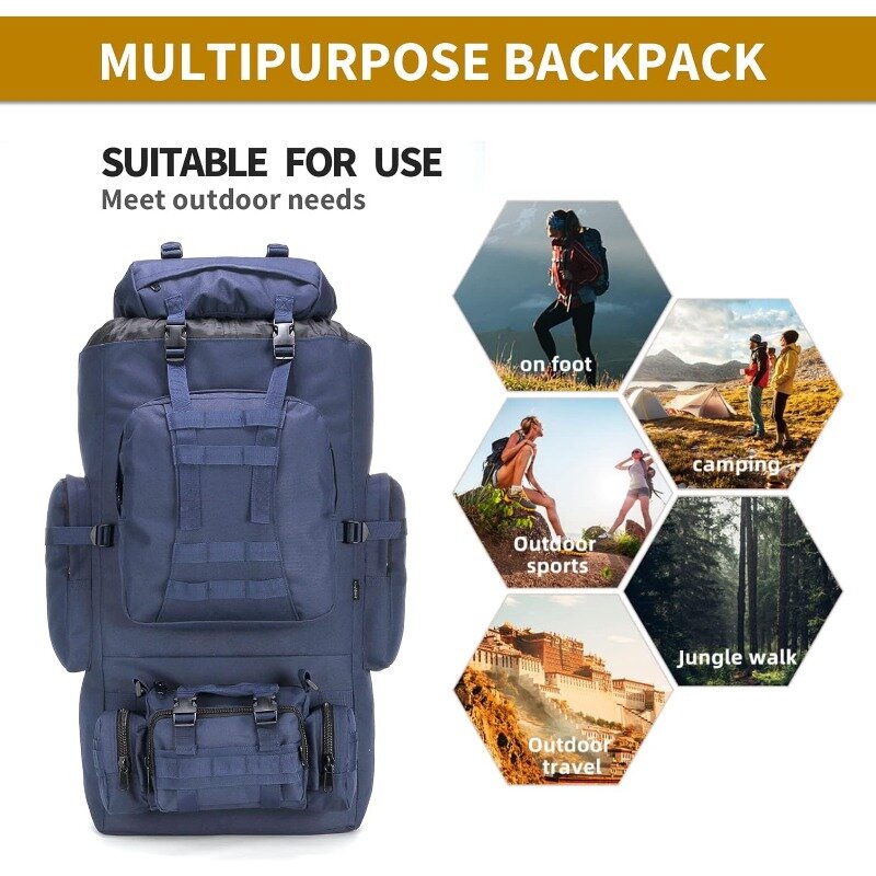 Military Tactical Backpack Molle Assault Bag Mountaineering Backpack Outdoor Sports Backpack