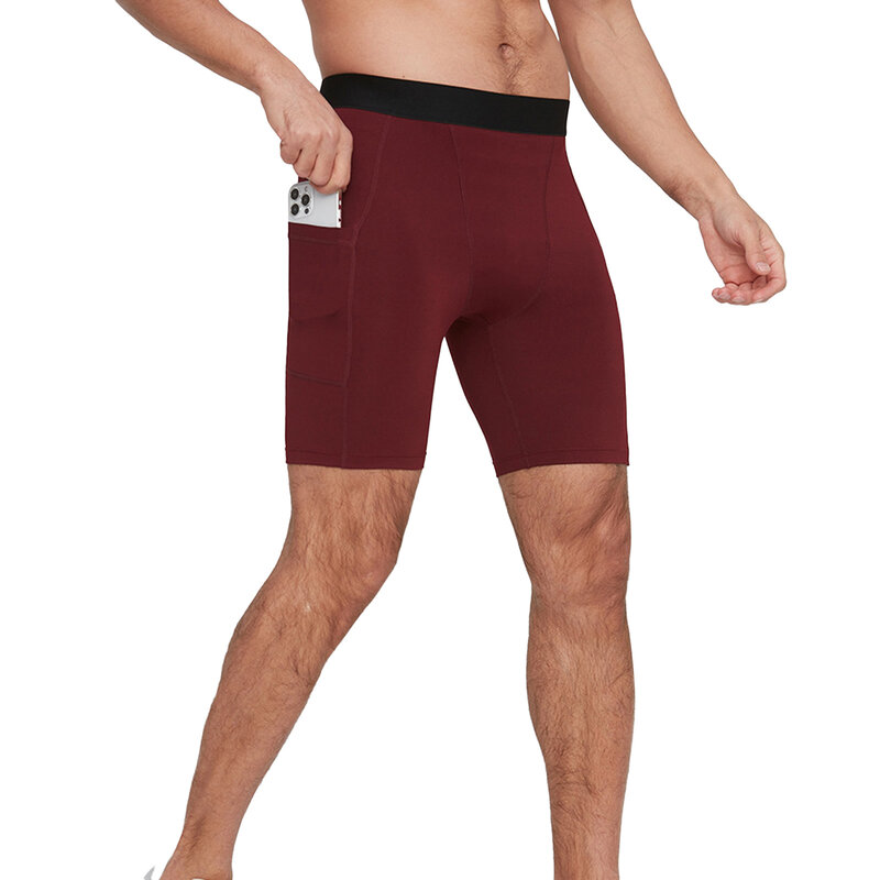 Celana pendek lari pria, kasual warna Solid tali elastis musim panas untuk Gym Yoga olahraga luar ruangan untuk S-2XL