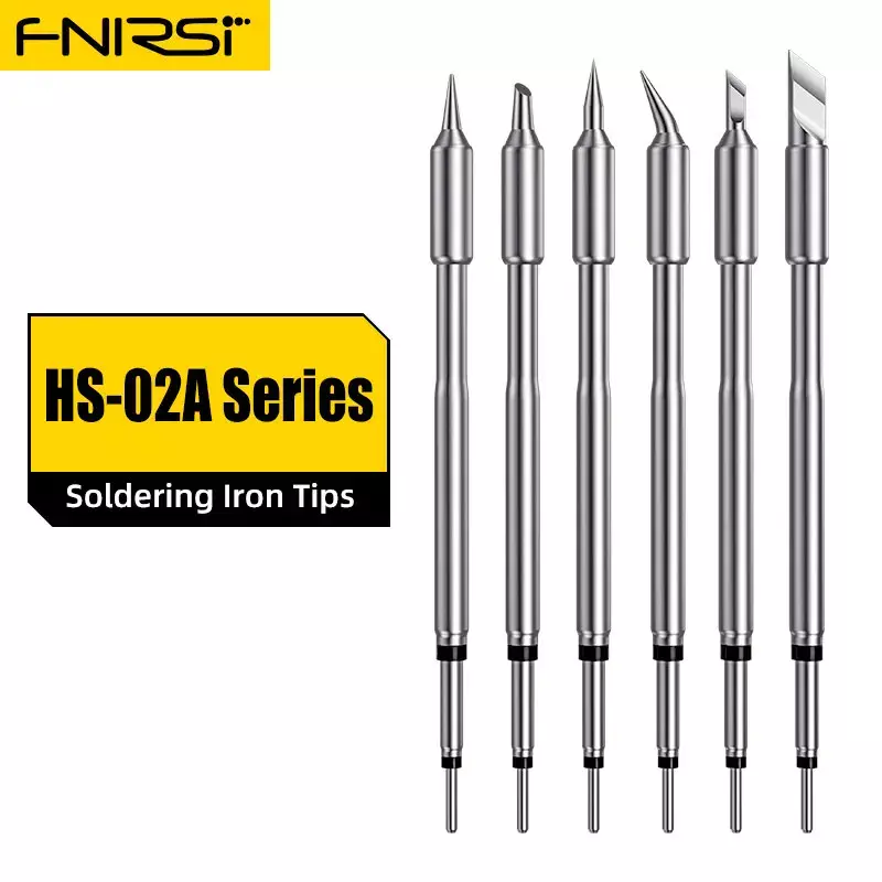 FNIRSI HS-02 Series Original Press-on Tip per accessori per stazioni di saldatore suggerimenti attrezzature per saldatura Cautin Sting kit HS02