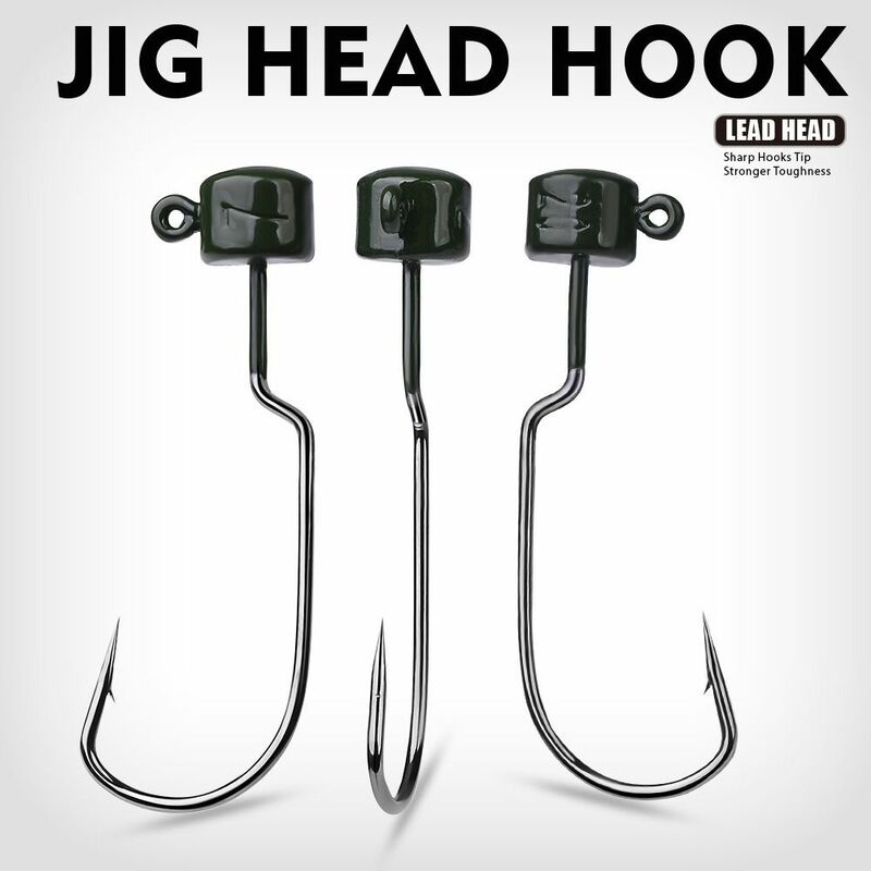 Hot Perforated Sharp 3.5g 5.0g 7.0g Barb Jigging Bait Durable Head Jig Head Hook