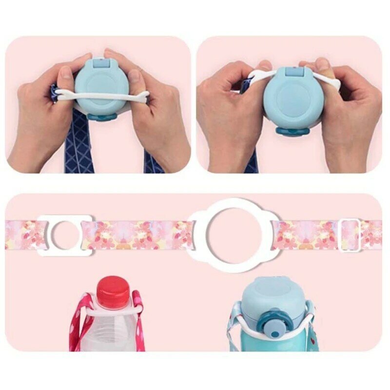 Convenient Water Bottle Strap for Children Adjustable Strap for Kids Water Bottles Safe Practical Strap Carry with Ease