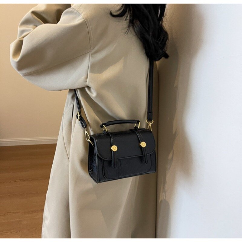 Высококачественная зимняя новая женская сумка через плечо в стиле ретро модная универсальная сумка через плечо модная маленькая квадратная сумка через плечо