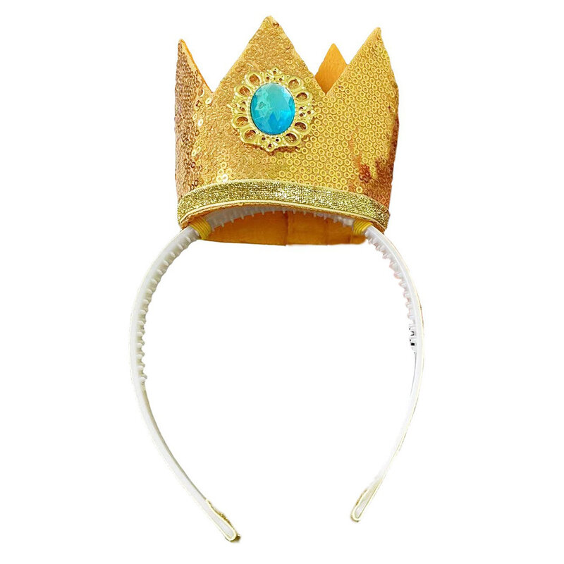 Diadema de corona de princesa para niños y adultos, accesorios de rol para fiesta de Carnaval de Halloween, tocado, disfraz de Sapo, Kinopio