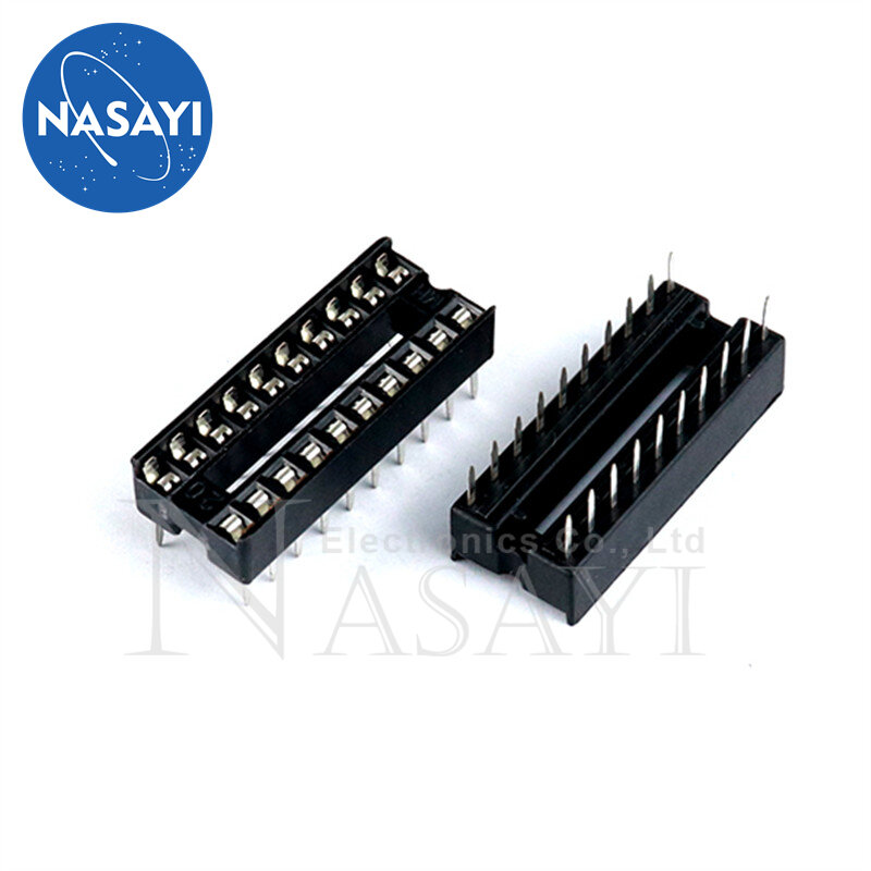 IC socket integrated block in-line DIP single-chip microcomputer chip flat foot base sub 20P narrow