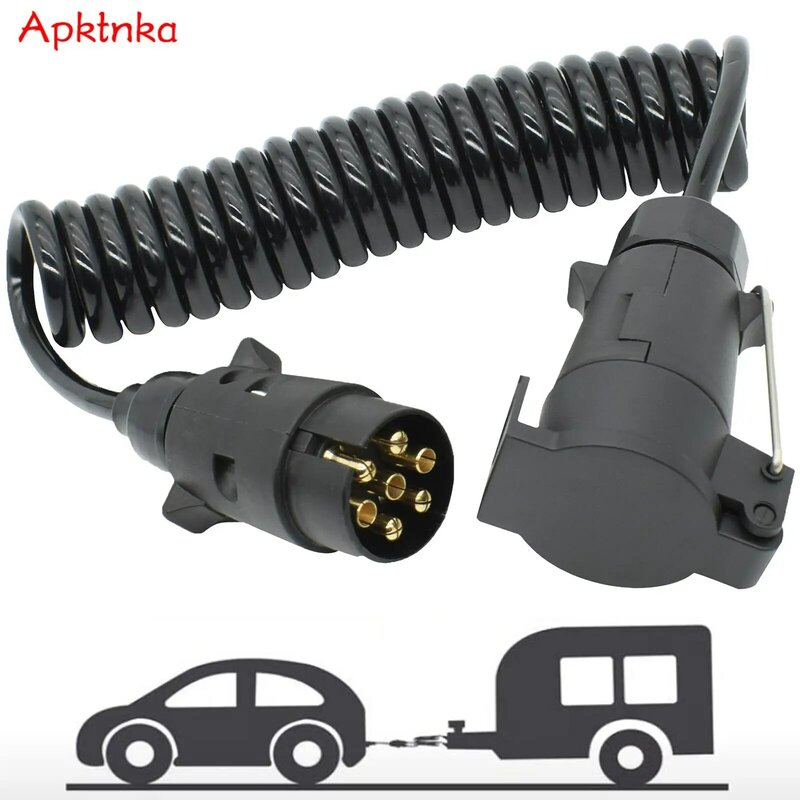 Cable de extensión de placa de luz de remolque de 3M, 7 pines, macho a hembra, enchufe de Cable, Cable de extensión, cableado, accesorios de coche