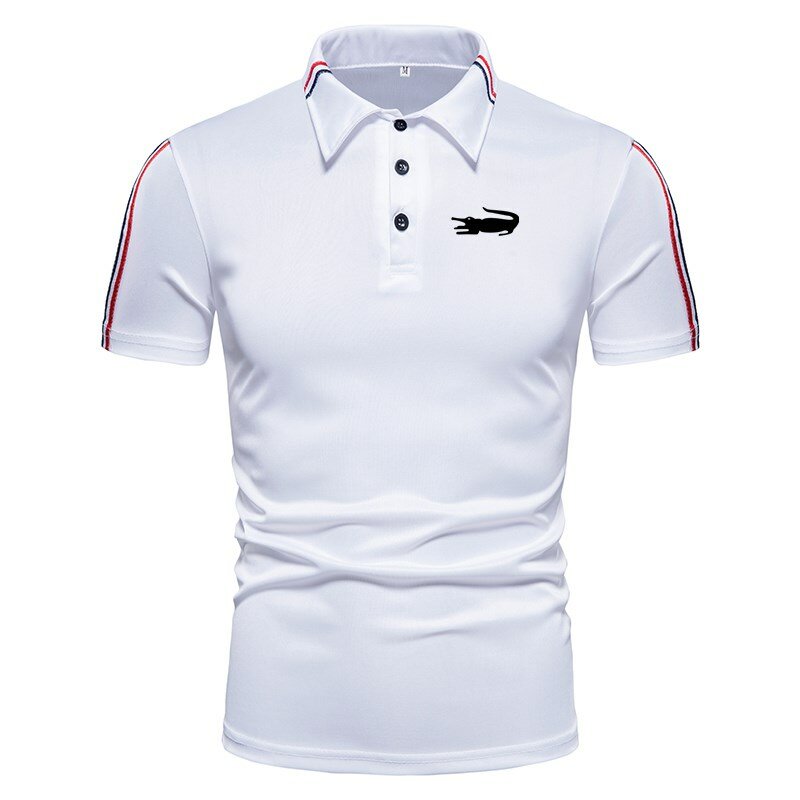 Fashion Printing Simple Polo Short Sleeve Men's Summer Solid Color T-Shirt Lapel Shirt
