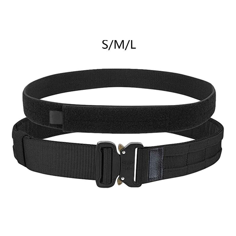 Inner Belt and Outer Quick Release Belt Buckle Duty Belts Outdoor Hiking Backpacking Adjustable Portable Waistband Nylon Belt