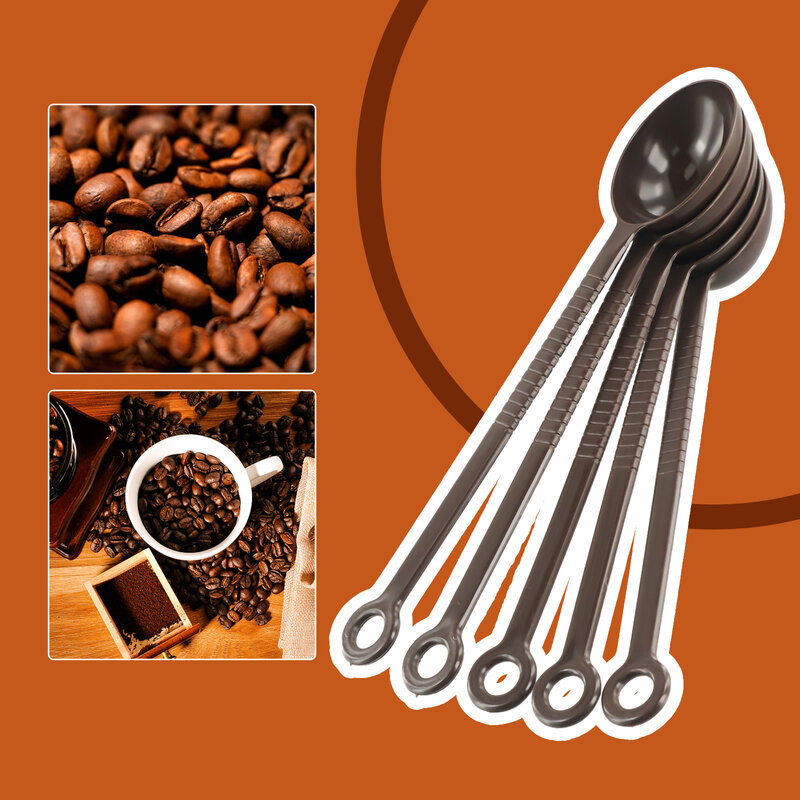 5PCS Food Grade Plastic Measuring Spoon Fruit Powder/Coffee Espresso Scoop 10g Plastic 200mm Long Kitchen Dining Bar