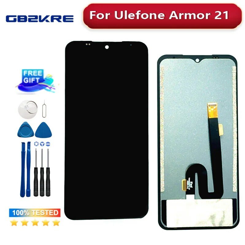 ULEFONE Armor 21 layar LCD 6.58 inci, pengganti layar sentuh kaca depan telah diuji dengan baik untuk Ulefone Armor 21 layar LCD + alat