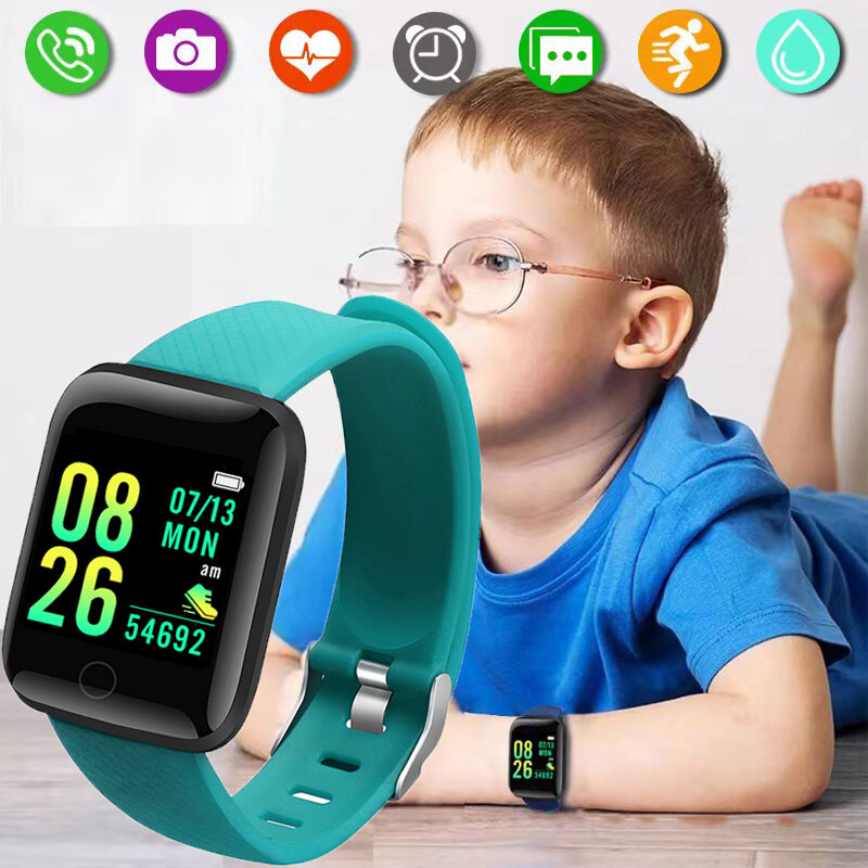 Silicone Kids Smart Watch Children Sport Smartwatch Fitness Tracker For Boys Girls Electronic Smart Clock Waterproof Smart-Watch