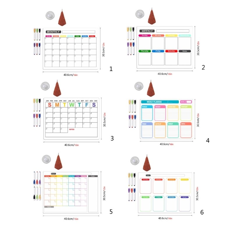 Magnetic Whiteboard Calendar for Fridge, Magnetic Calendar Weekly Planner DropShipping