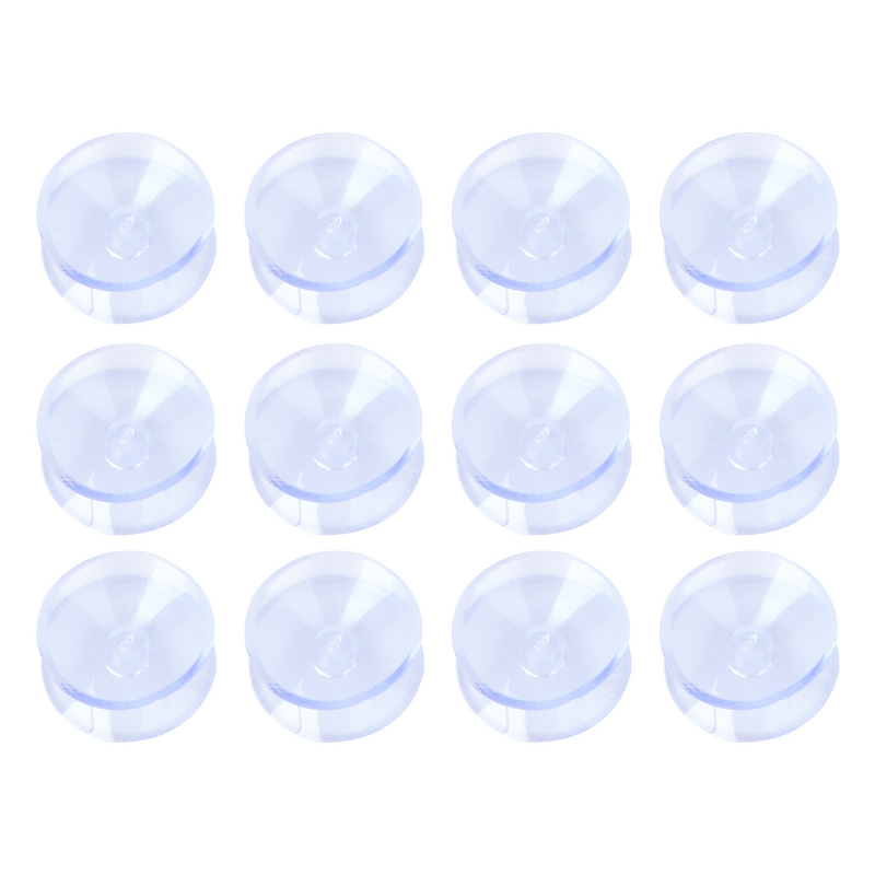 12 Pcs Double Sided Suction Cups Rubber Pads for Glass Double-sided Suction Mirror Silicone Without Hooks Coffee Table
