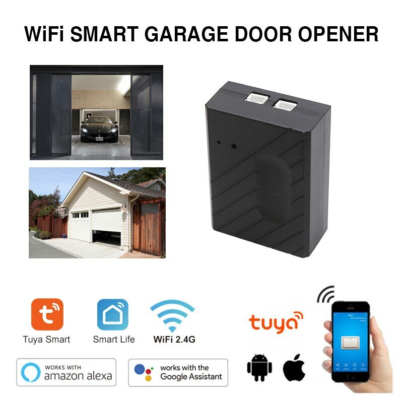 Smart WiFi Garage Door Opener Remoto Tuya Smart Life App Control Trabalhe com Alexa e Google Assistant Sem Hub Necessário