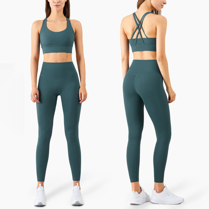 Vnazvnasi 2023 yoga conjunto leggings e topos de fitness ternos esportivos ginásio roupas yoga sutiã sem costura leggings correndo das mulheres topos pant