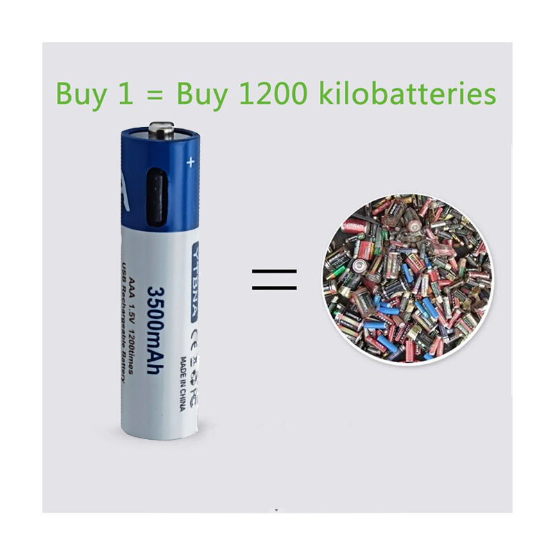 充電式リチウムイオン電池,1.5V,USB,3500mAh,高速充電,玩具,キーボード用