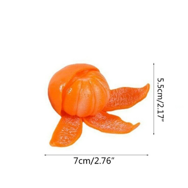 Juguete sensorial de descompresión para niños y adultos, juguete de simulación de fruta naranja para aliviar el estrés, regalo para niños